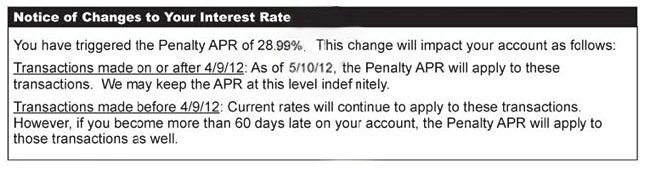 sample notice of changes to your interest rate