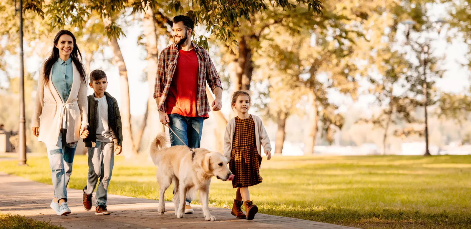 Banner Family going for a walk 